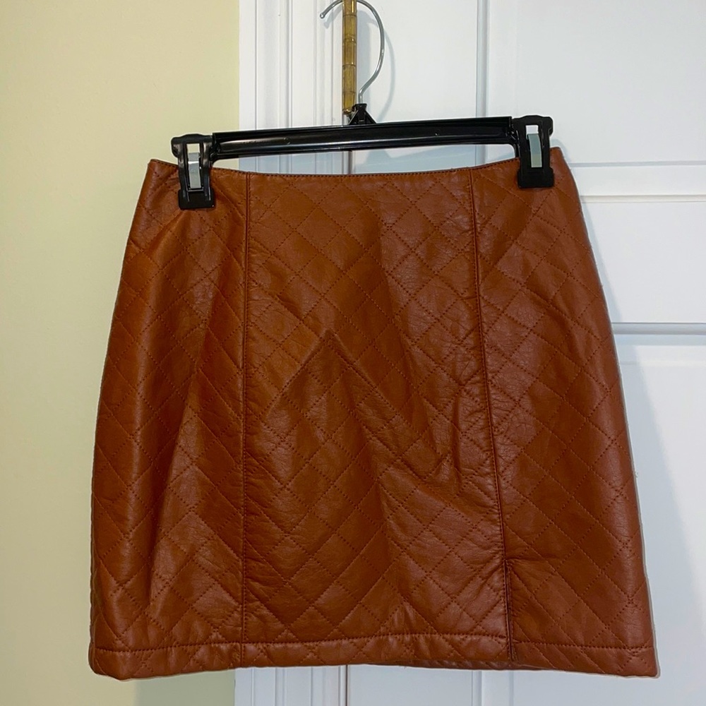 Forever 21 brown leather skirt, size small